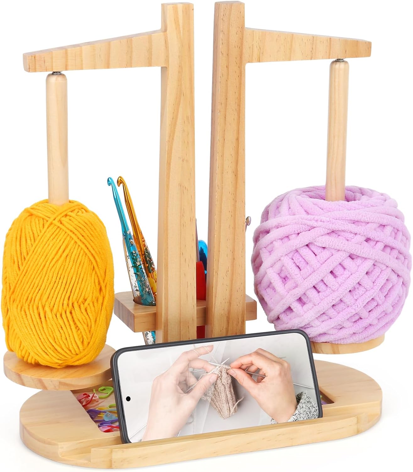 Un soporte de hilo de crochet