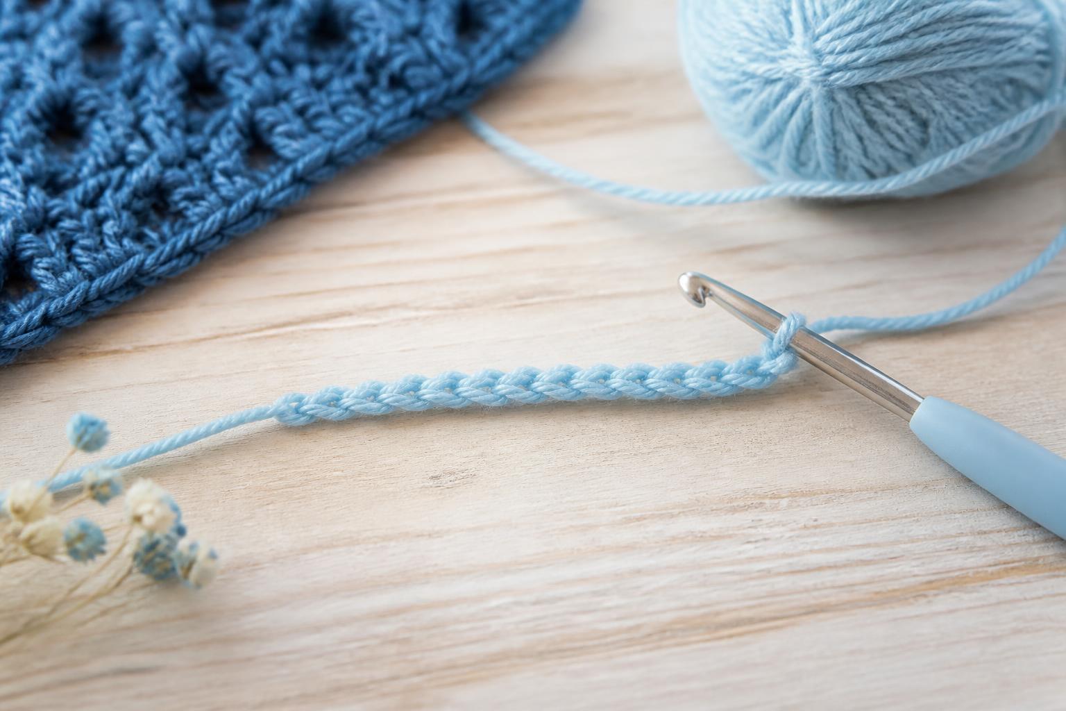 Basic crochet stitches illustration