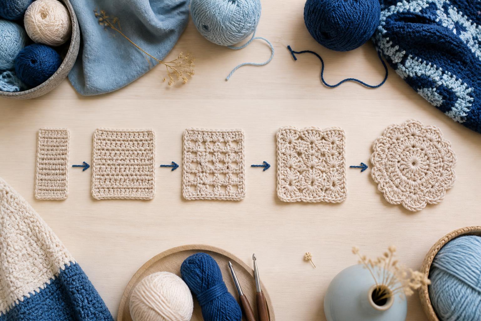 Yarn types used in crochet